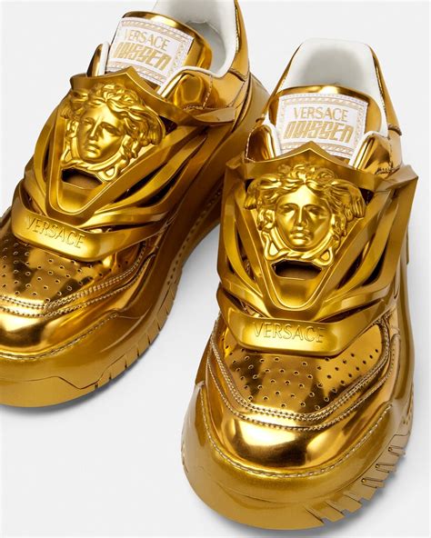 versace gold shoes price|silver and Gold Versace shoes.